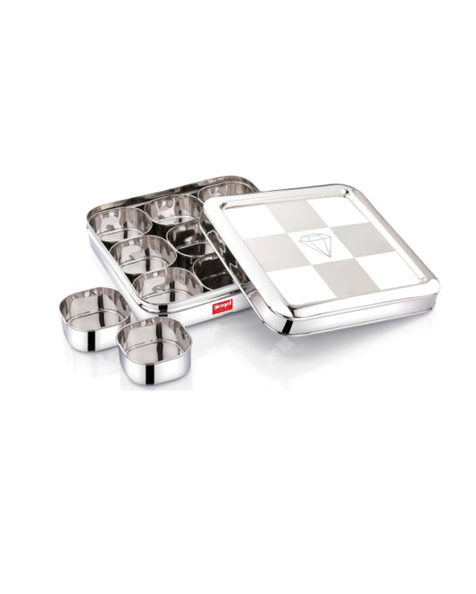 Square Laser Masala Dabba No. 14