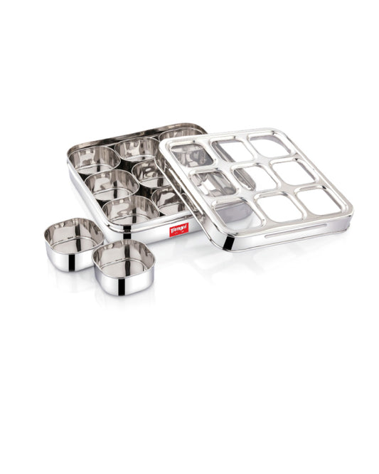 Square See Through Masala Dabba No. 12