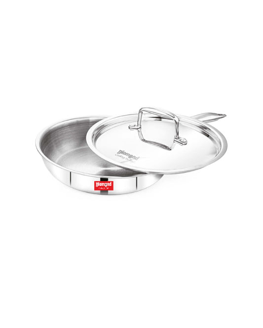 Fry Pan Steel Lid Triply Range 24cm