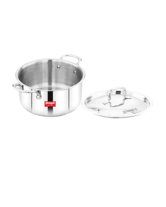 Belly Cassarole With Glass Lid Triply Range 20 Cm